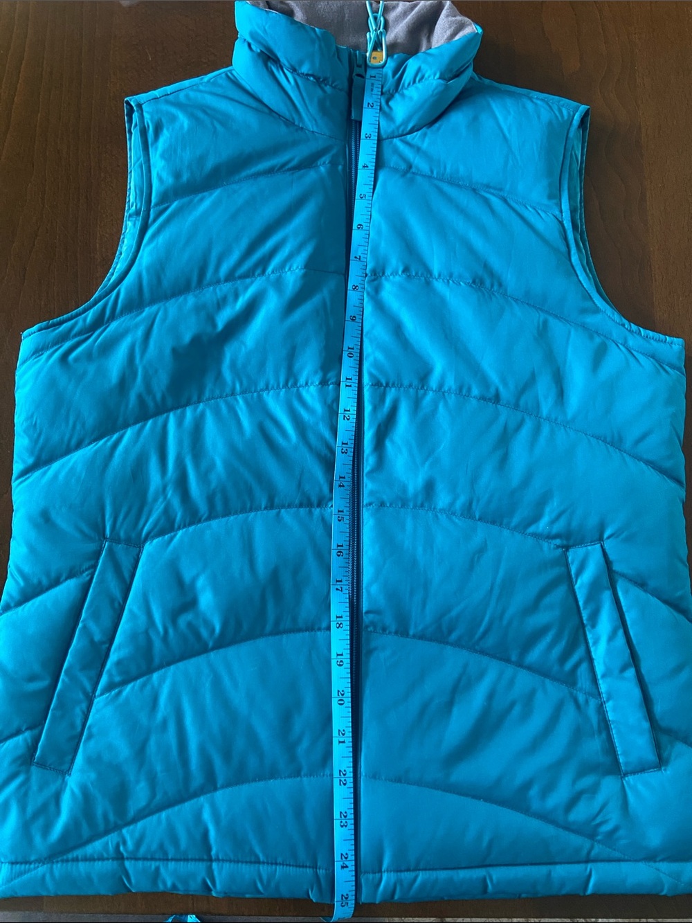 Women’s Turquoise lightweight puffer vest, Lands End, size S - Picture 12 of 16